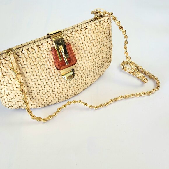 Vintage - Beige - PVC - Crossbody Bag - Made in HongKong - Picture 5 of 10